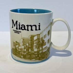 2012‎ Starbucks Miami Global Icon City Collector Series Coffee Mug 16 oz Skyline